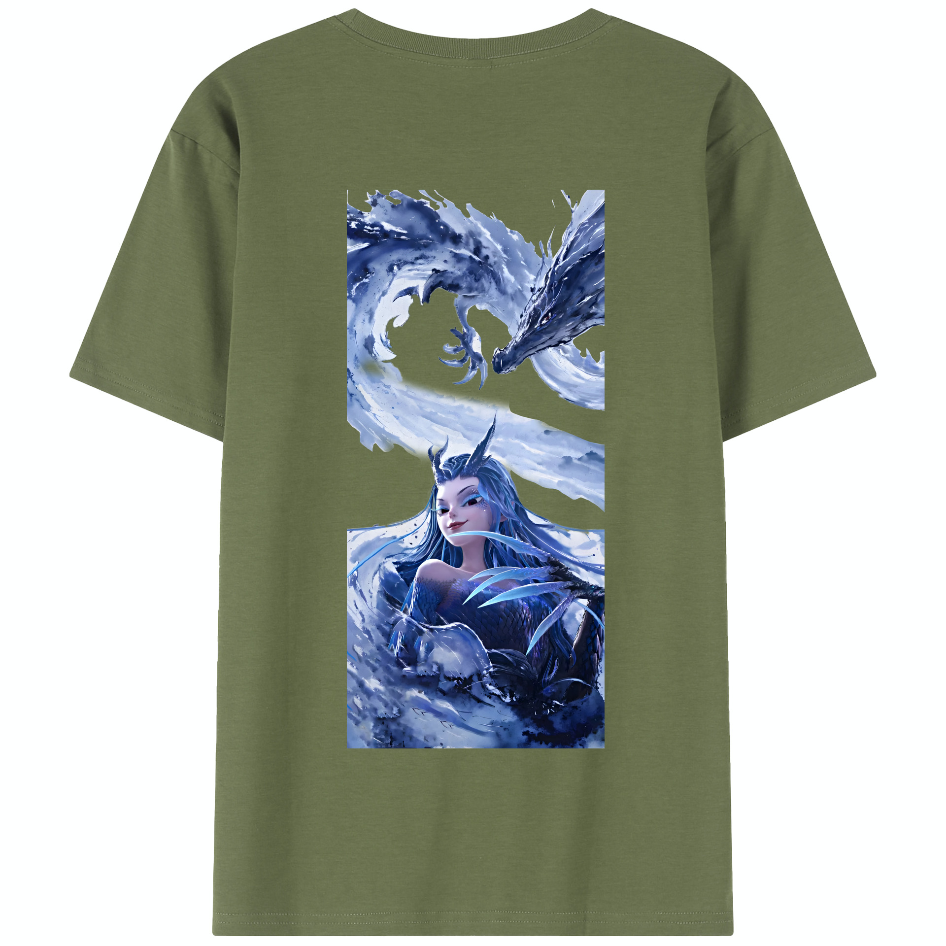 （画像用） Ne Zha 2 ナタ 魔童の大暴れ 綿100％半袖Tシャツ（背面プリント）